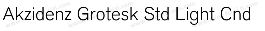 Akzidenz Grotesk Std Light Cnd字体转换